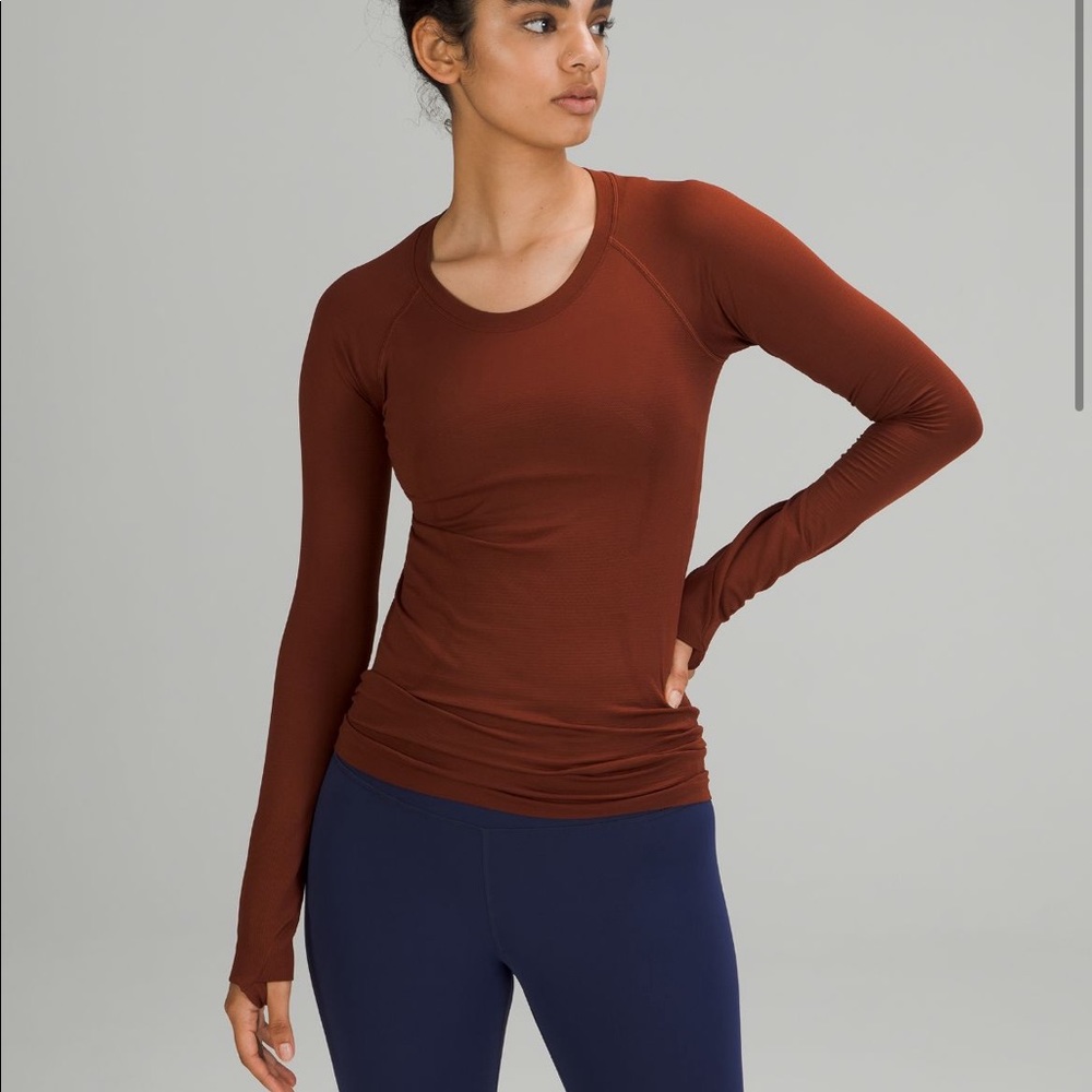 Lululemon Swiftly Tech 2.0 Long Sleeve, 6, date brown